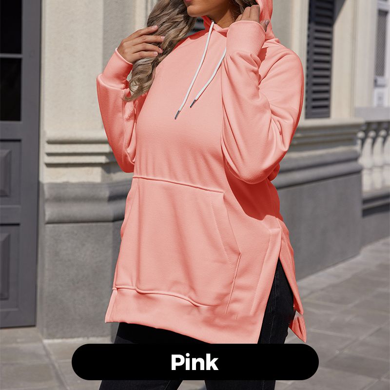 Nanda | Sweat à capuche décontracté et ample pour femme avec poche avant