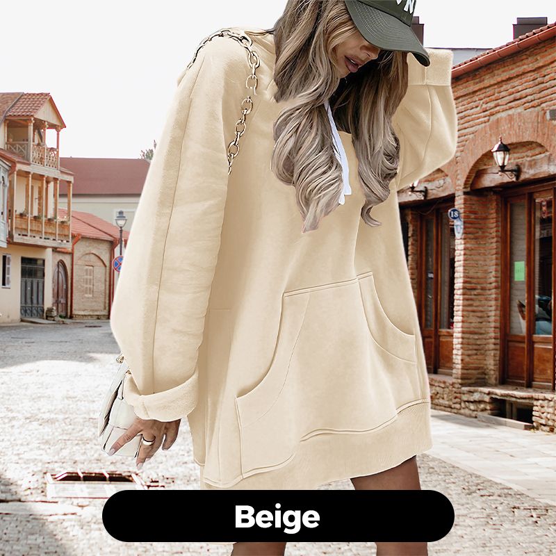 Nanda | Lässiger Damen-Hoodie mit lockerer Passform und Vordertasche
