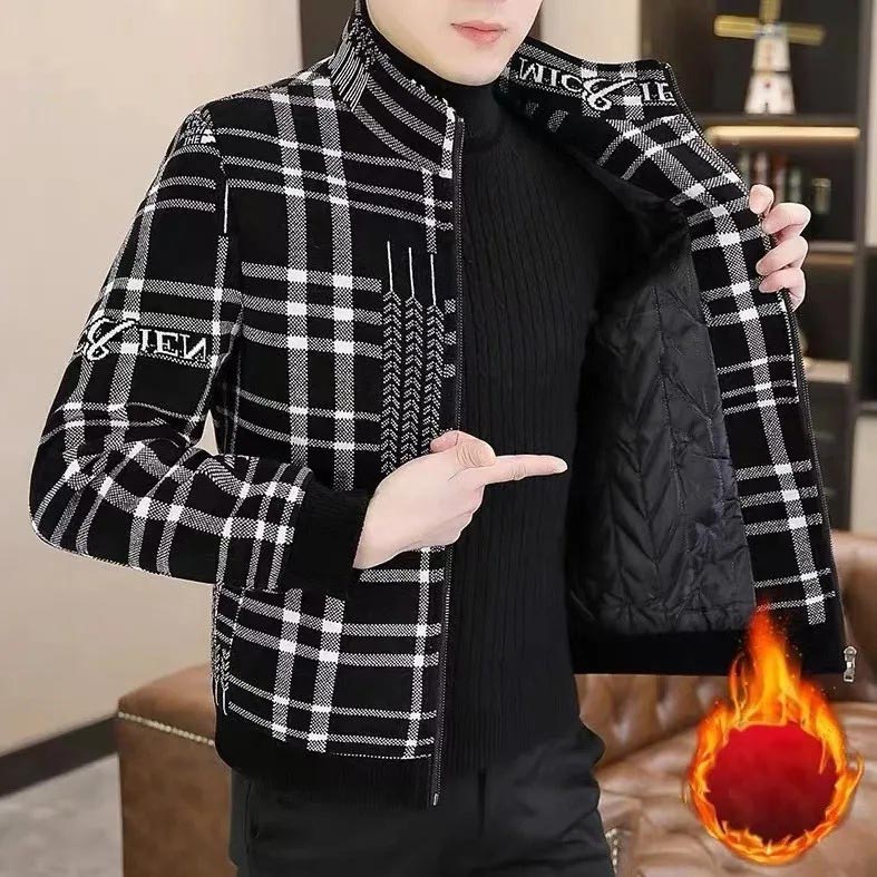 Roderic | Gesteppte Tweedjacke für Herren – Dicke, warme Freizeit-Winterjacke