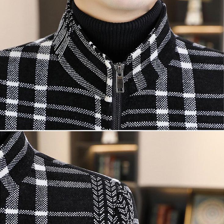 Roderic | Gesteppte Tweedjacke für Herren – Dicke, warme Freizeit-Winterjacke