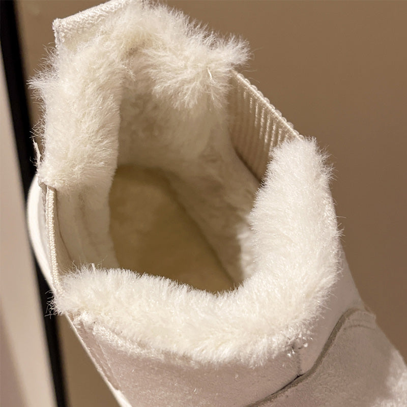 Warmora | Pluche gevoerde sneeuwenkellaarzen – Winterschoezen, warme outdoorschoenen