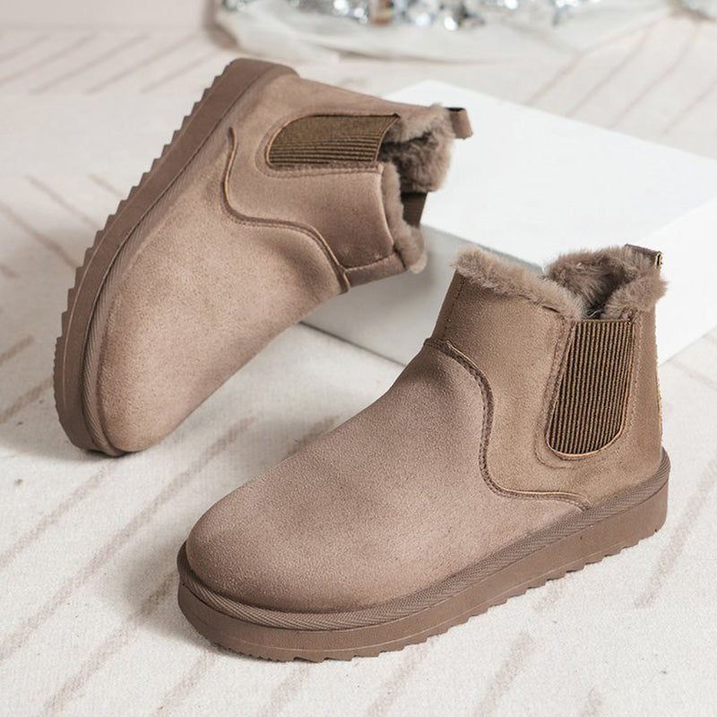 Warmora | Pluche gevoerde sneeuwenkellaarzen – Winterschoezen, warme outdoorschoenen
