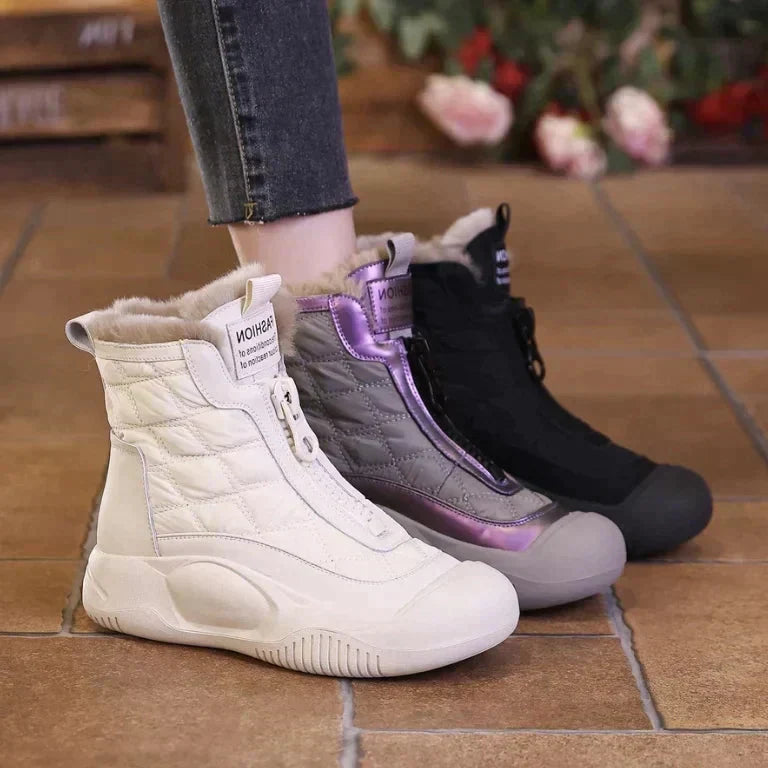 FrostElla | Bottes de neige imperméables, doublées de fausse fourrure, antidérapantes, chaudes et confortables pour l'hiver et les activités de plein air.