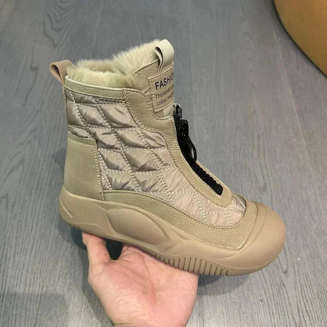 FrostElla | Bottes de neige imperméables, doublées de fausse fourrure, antidérapantes, chaudes et confortables pour l'hiver et les activités de plein air.