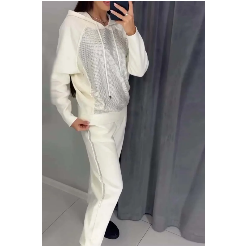 Elsyra | Ensemble sweat à capuche et pantalon SparkleEase pour femme – Vêtements d'intérieur décontractés et confortables