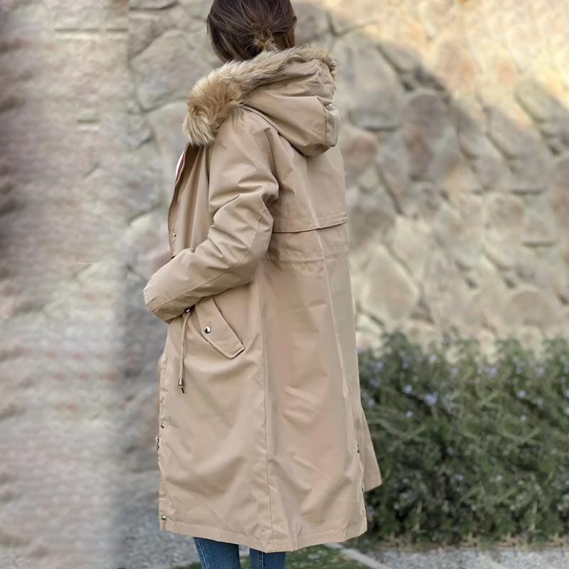 Evelora | Damen-Winterparka mit Kapuze und Pelzkragen – Lässige, warme und stylische Oberbekleidung