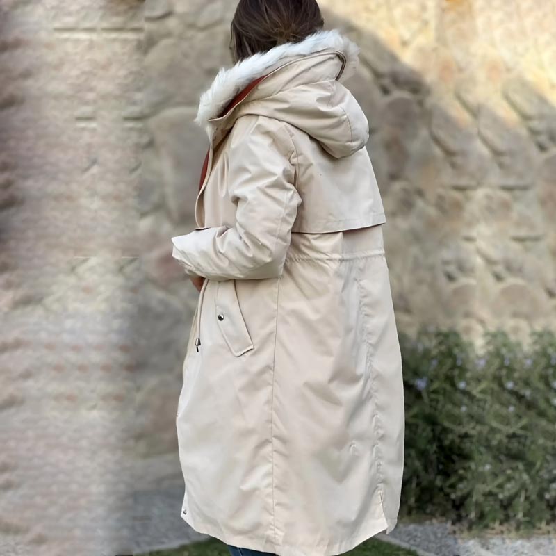 Evelora | Damen-Winterparka mit Kapuze und Pelzkragen – Lässige, warme und stylische Oberbekleidung