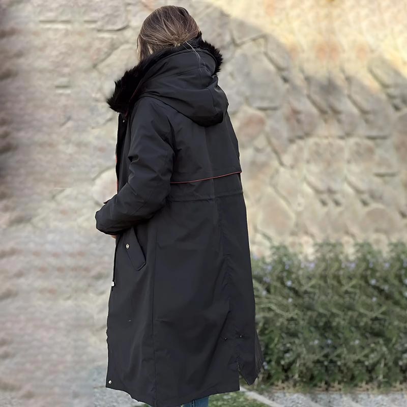 Evelora | Damen-Winterparka mit Kapuze und Pelzkragen – Lässige, warme und stylische Oberbekleidung