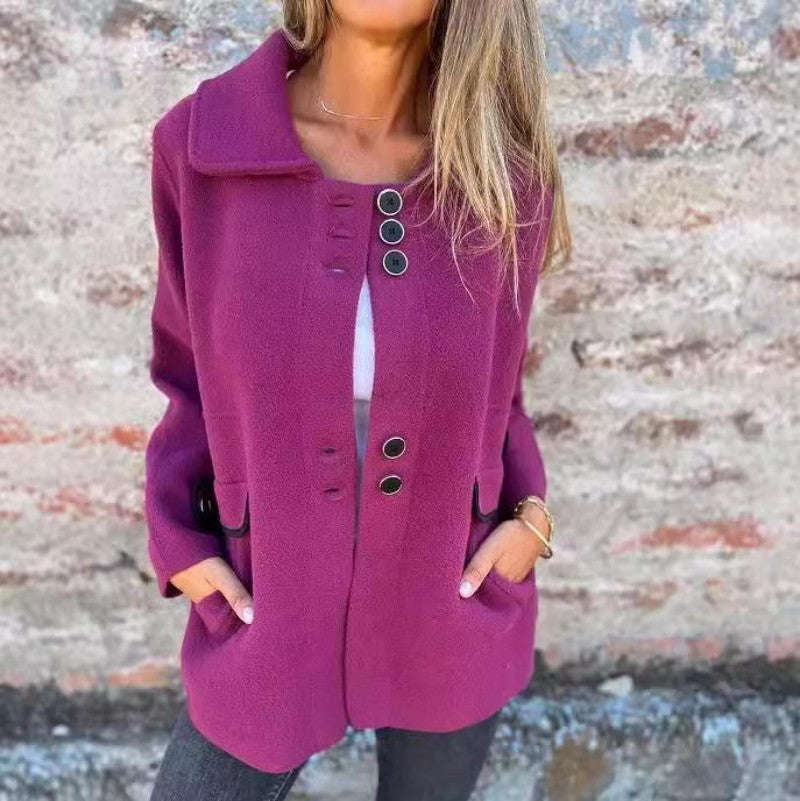 Raelene | Manteau d'hiver en tweed pour femme – Manteau élégant et chaud