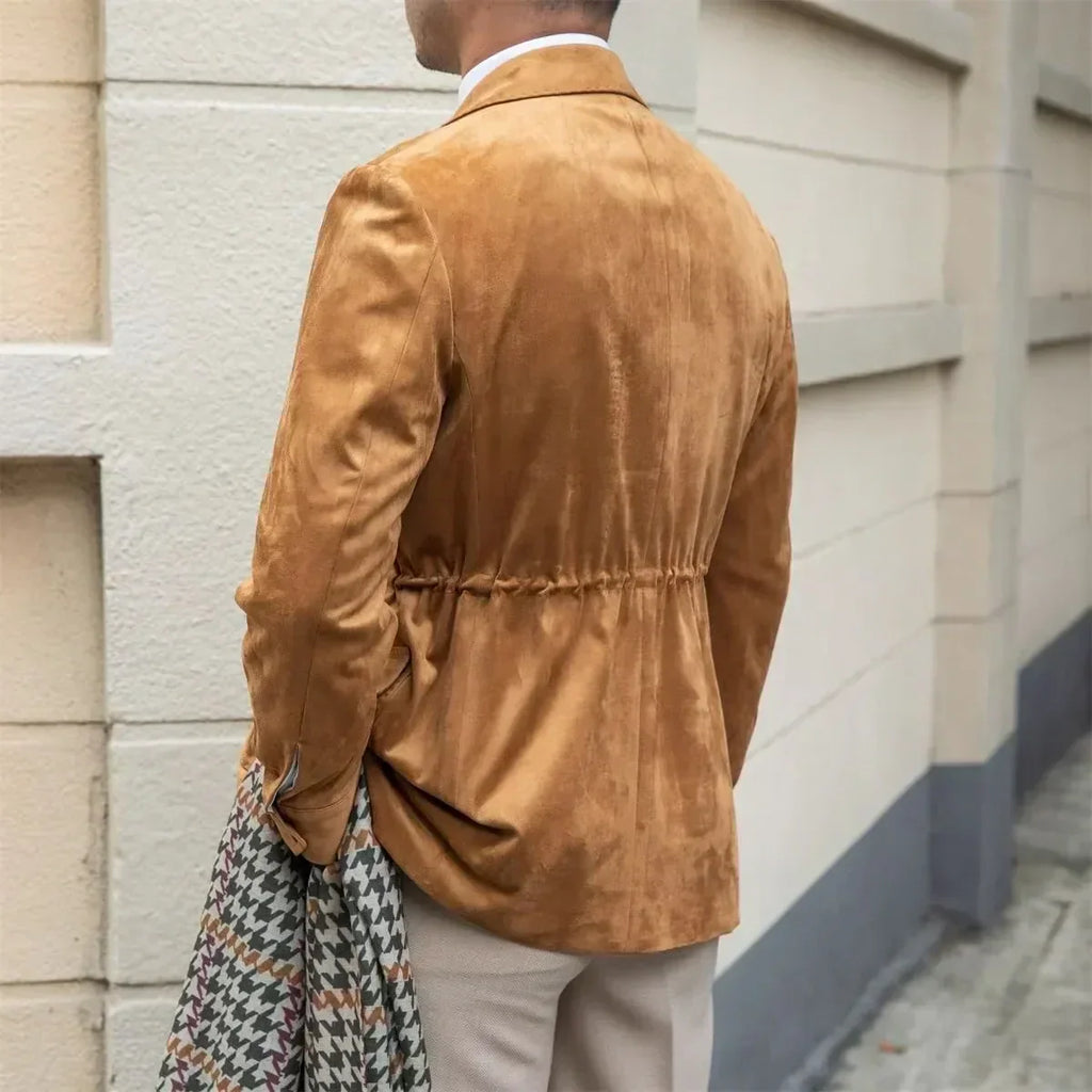 Auren | Herrenblazer aus Kunstleder mit Taschen – taillierte Passform, Business Casual