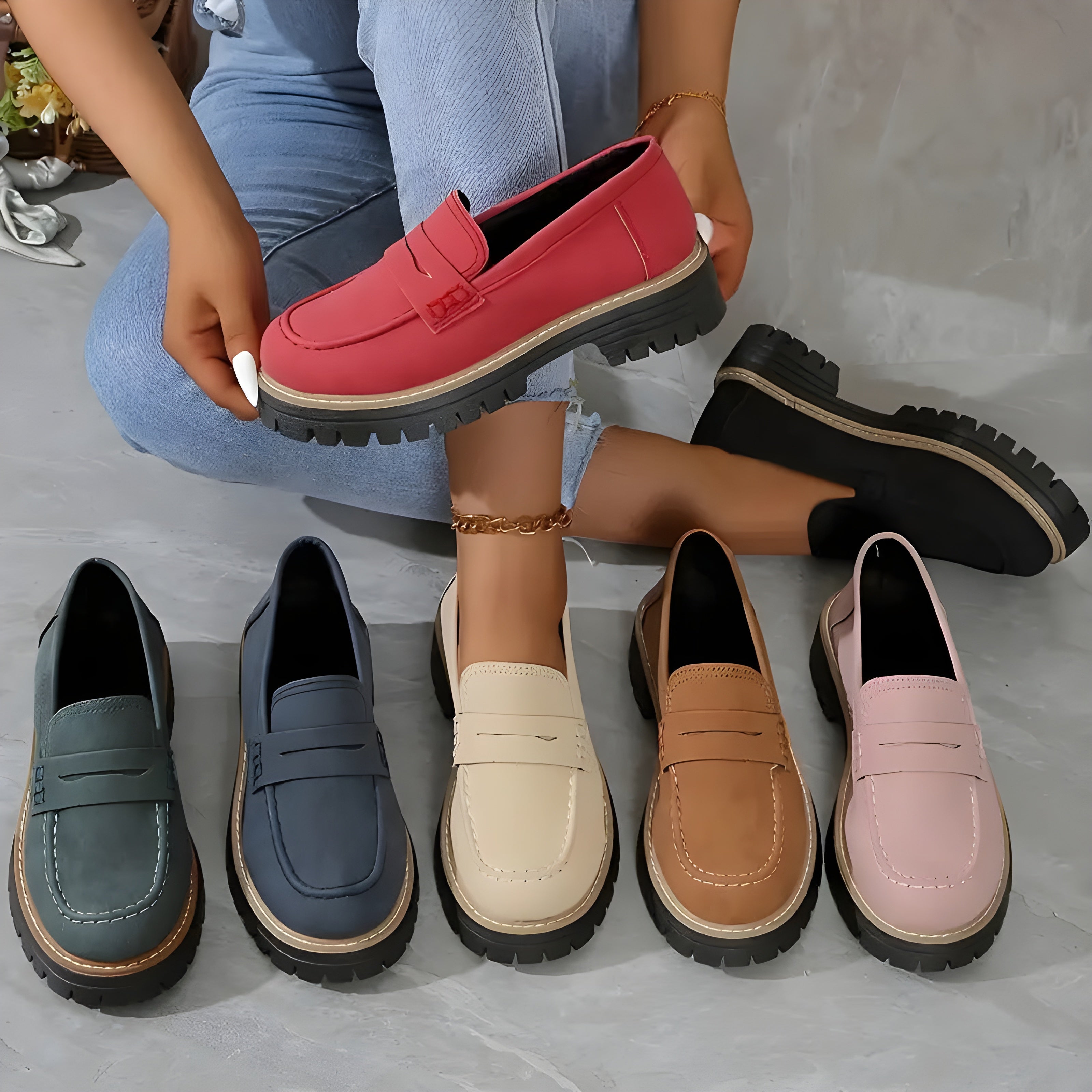Stepella | Mocassins à plateforme élégants pour femmes – Chaussures confortables à enfiler