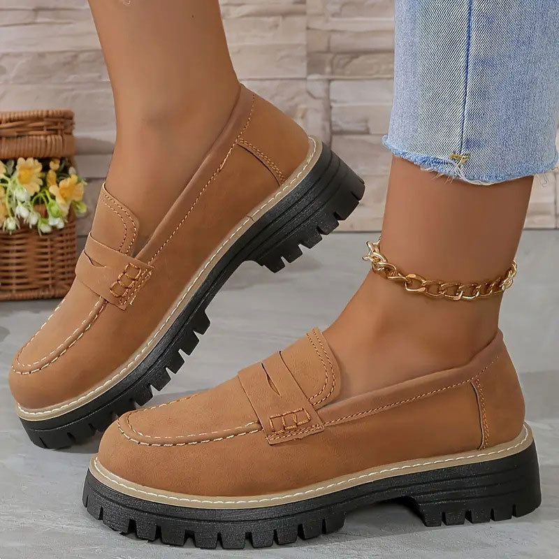 Stepella | Stilvolle Plateau-Loafer für Damen – Bequeme Slipper