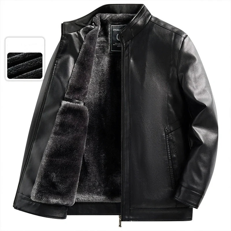 Daxel | Veste décontractée en similicuir pour homme – Veste bomber élégante style motard