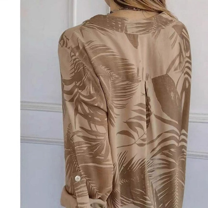 Paelyn | Chique blouse met print en V-hals – Casual en elegante damesblouse