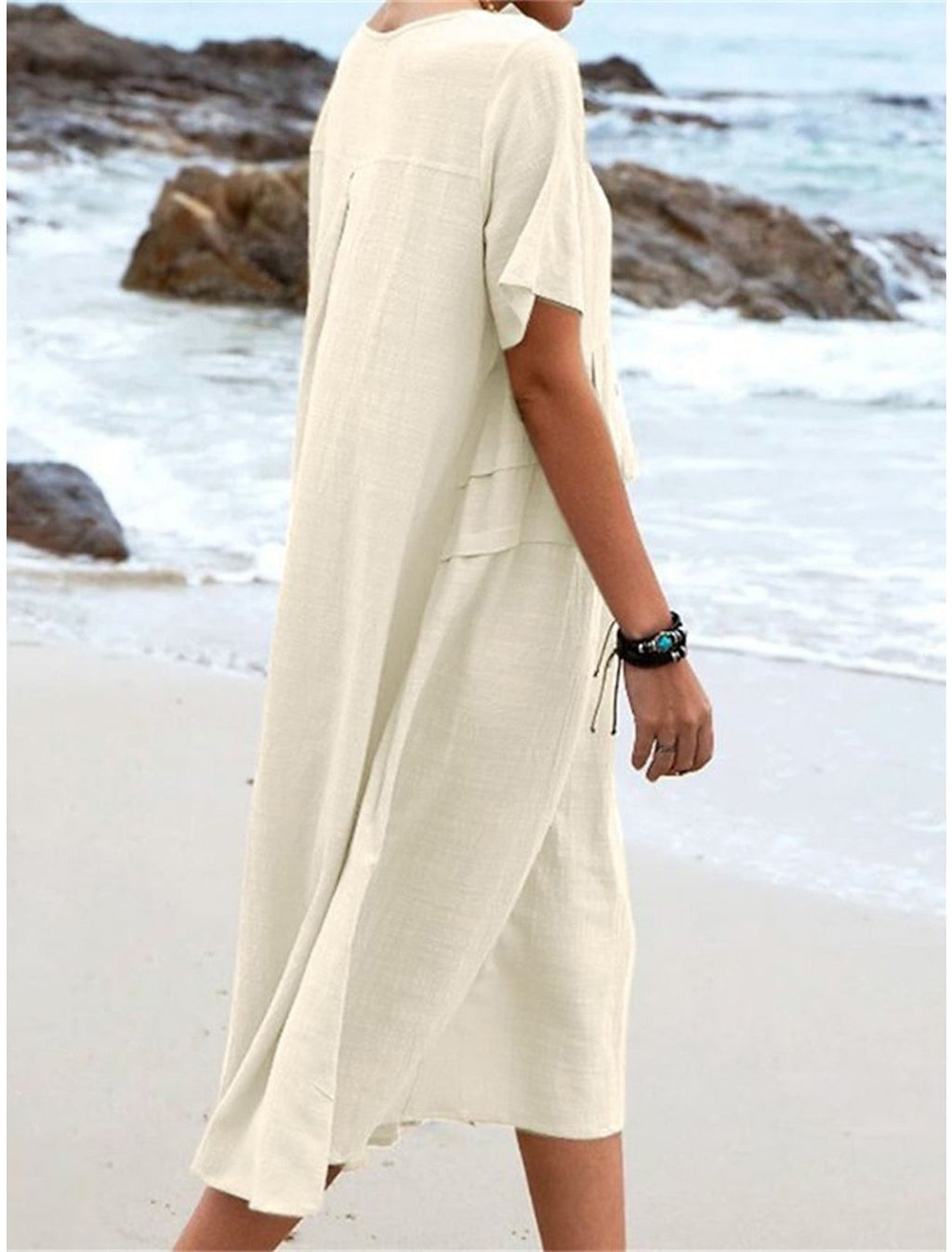 Suna | Zomerjurk voor dames – Elegante, luxe jurk met relaxte pasvorm