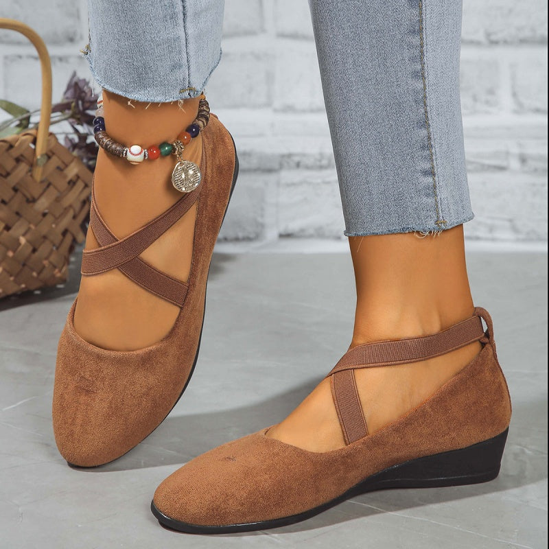 Averra | Ballerines plates pour femmes avec brides à la cheville - Élégantes, confortables et faciles à enfiler