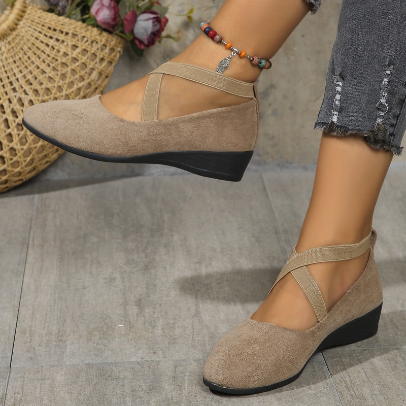 Averra | Ballerines plates pour femmes avec brides à la cheville - Élégantes, confortables et faciles à enfiler
