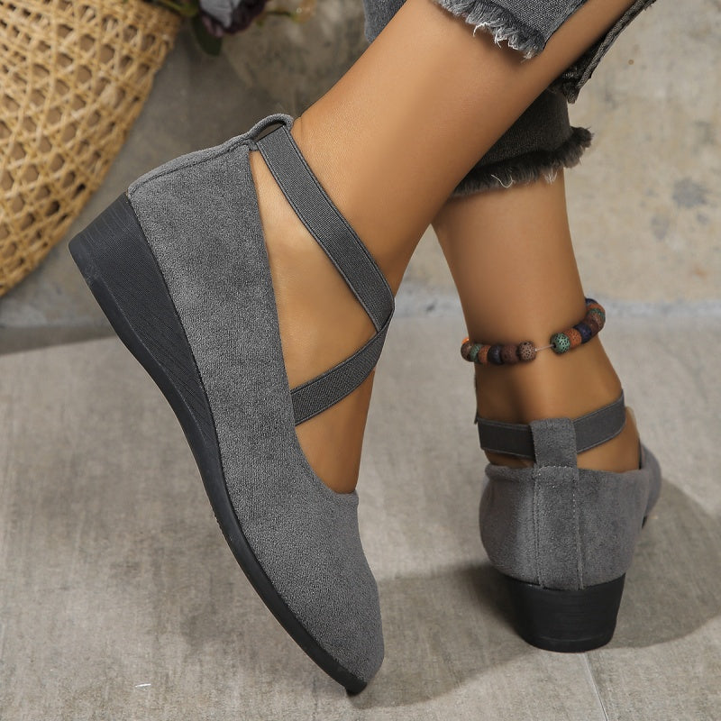 Averra | Ballerines plates pour femmes avec brides à la cheville - Élégantes, confortables et faciles à enfiler