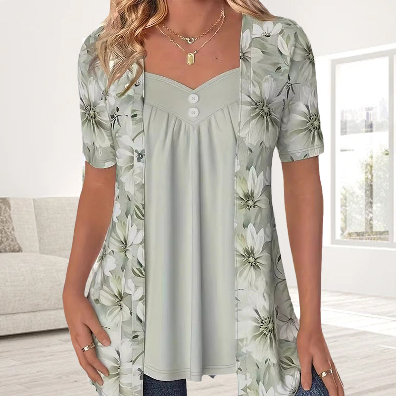 Ryvela | Casual damesblouse met bloemenprint – stijlvol, lichtgewicht en relaxte pasvorm