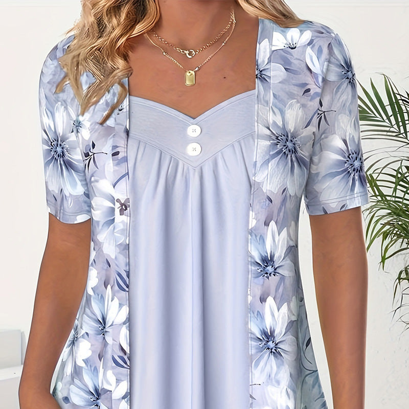 Ryvela | Casual damesblouse met bloemenprint – stijlvol, lichtgewicht en relaxte pasvorm