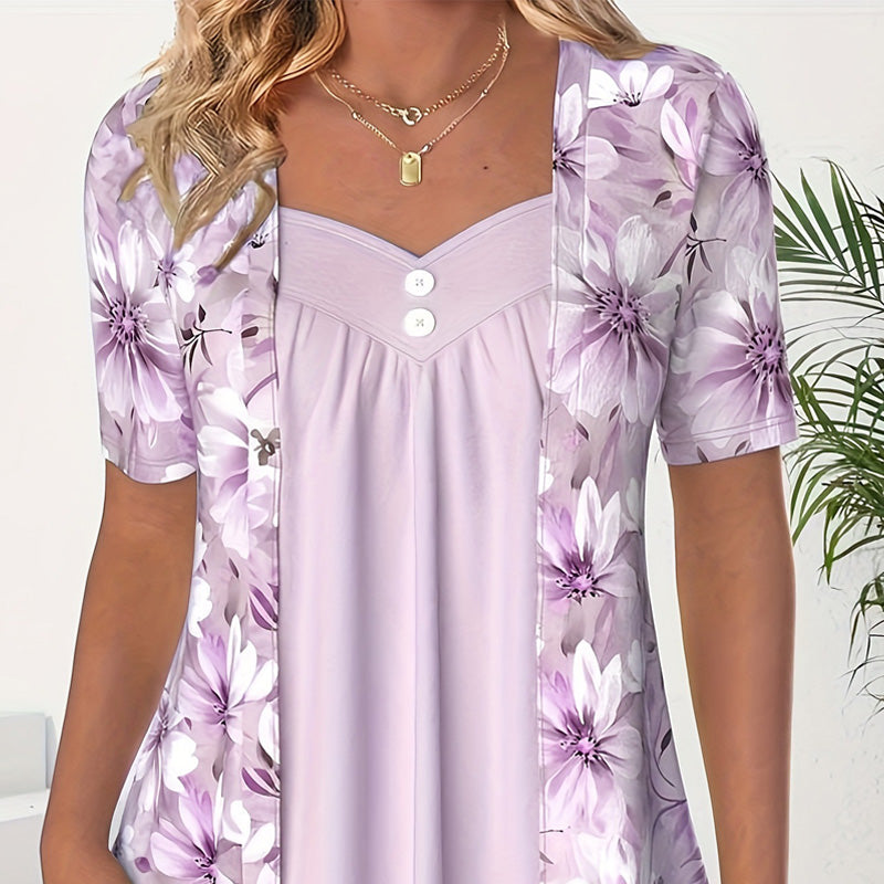 Ryvela | Casual damesblouse met bloemenprint – stijlvol, lichtgewicht en relaxte pasvorm