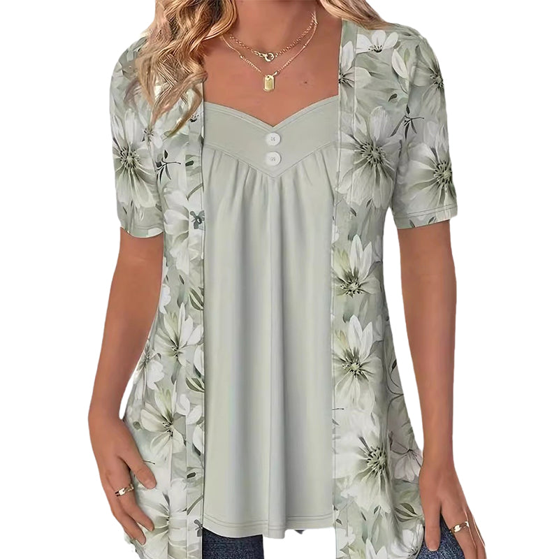 Ryvela | Casual damesblouse met bloemenprint – stijlvol, lichtgewicht en relaxte pasvorm