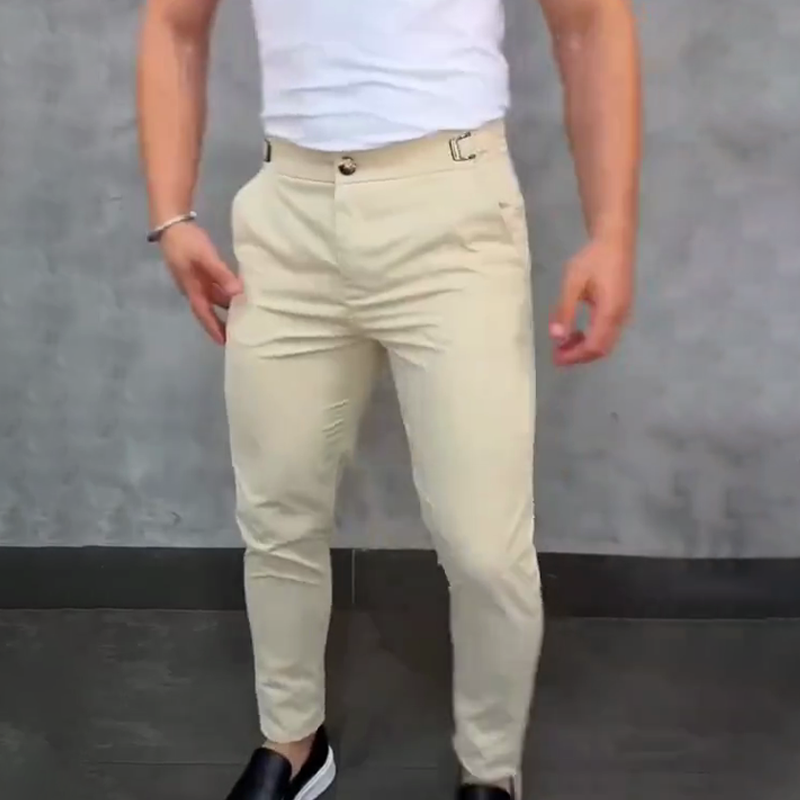 Draylen | Pantalon slim stretch pour homme - Ceinture ajustable, pantalon décontracté et confortable
