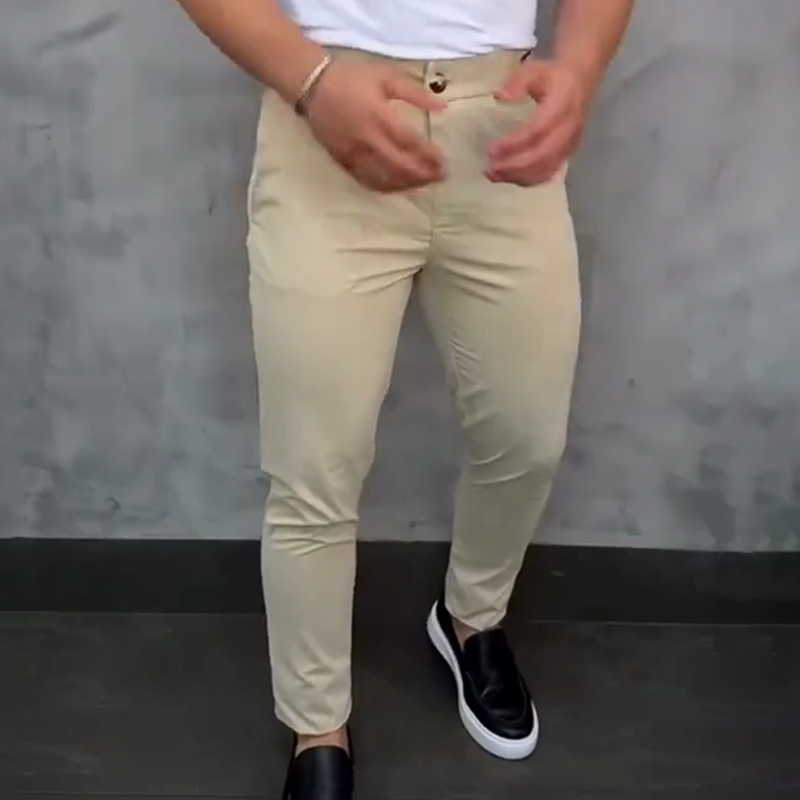 Draylen | Pantalon slim stretch pour homme - Ceinture ajustable, pantalon décontracté et confortable