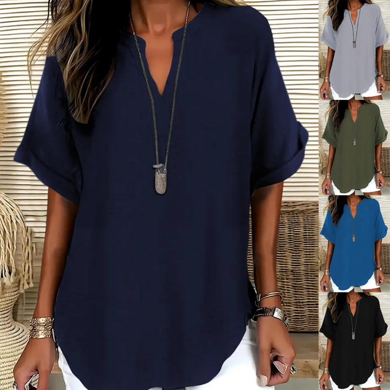 Rosae | Lange tuniek voor dames – Ontspannen, casual blouse