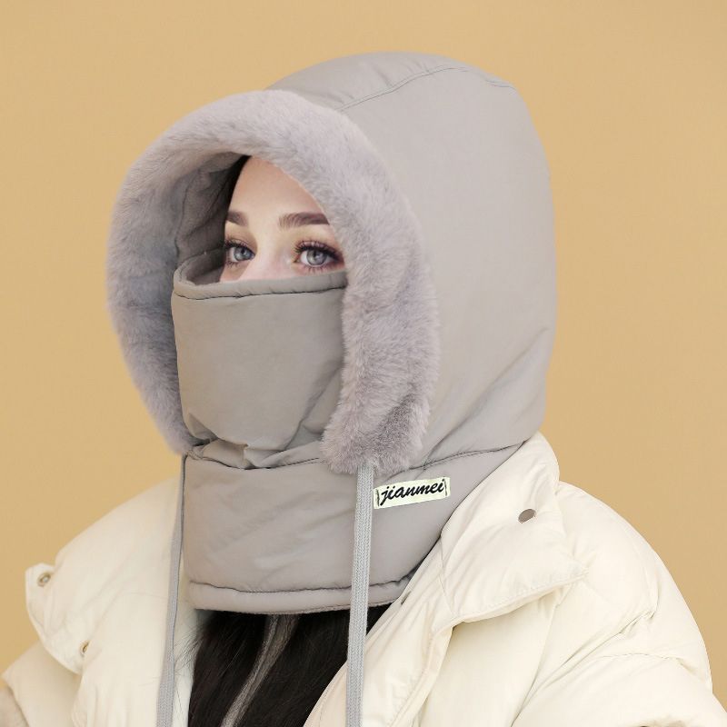 Katrien | Thermomütze mit Plüschfutter und Gesichtsmaske für Damen und Herren