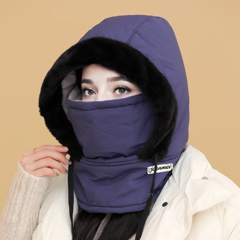Katrien | Thermomütze mit Plüschfutter und Gesichtsmaske für Damen und Herren