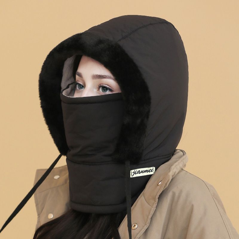 Katrien | Bonnet thermique avec doublure en peluche et masque intégré pour hommes et femmes