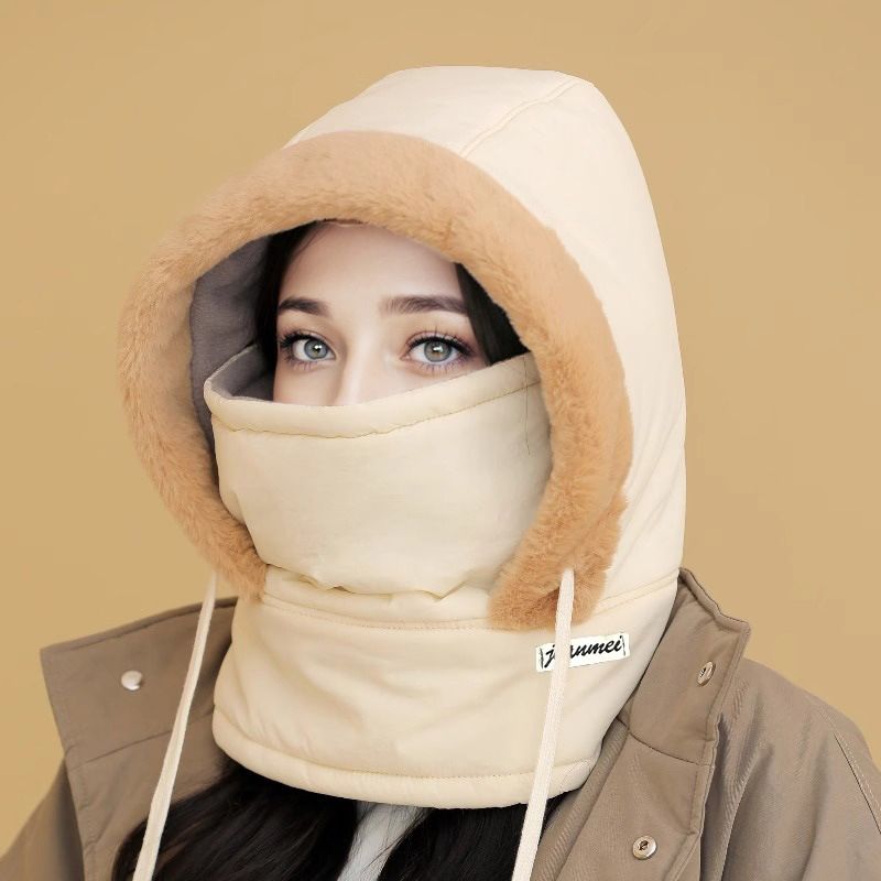 Katrien | Bonnet thermique avec doublure en peluche et masque intégré pour hommes et femmes