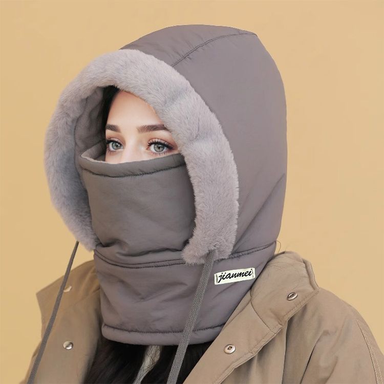 Katrien | Bonnet thermique avec doublure en peluche et masque intégré pour hommes et femmes