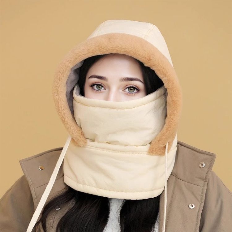 Katrien | Thermomütze mit Plüschfutter und Gesichtsmaske für Damen und Herren