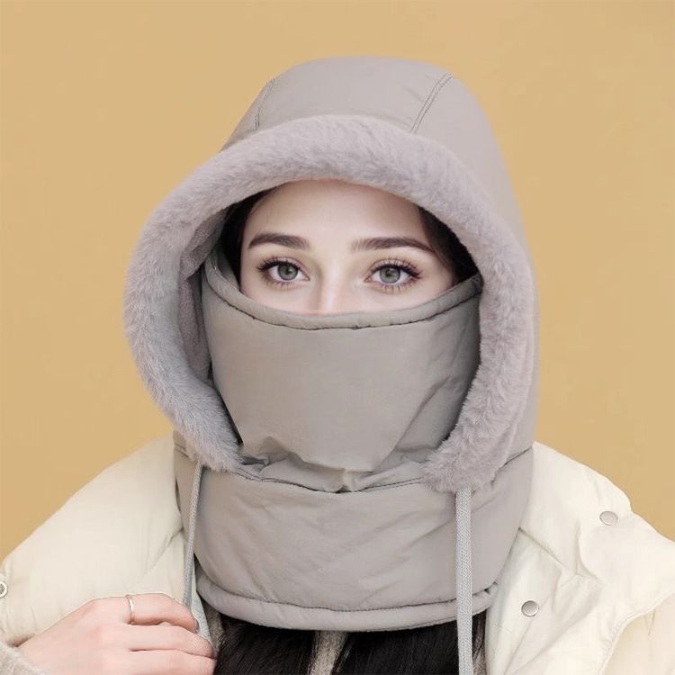 Katrien | Bonnet thermique avec doublure en peluche et masque intégré pour hommes et femmes