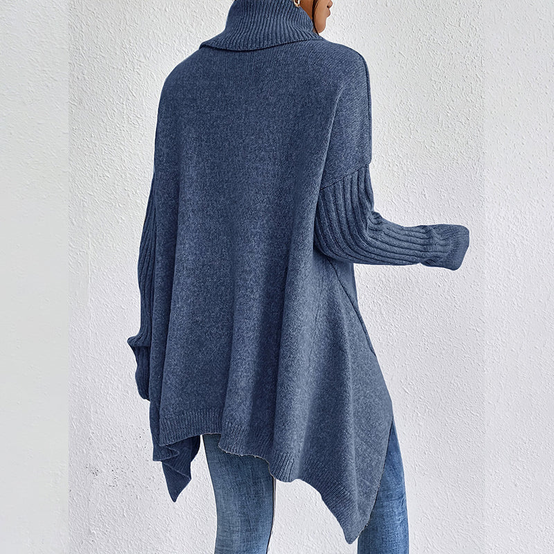 Josje | Pull col roulé uni pour femme – Pull en maille douce pour l'automne et l'hiver