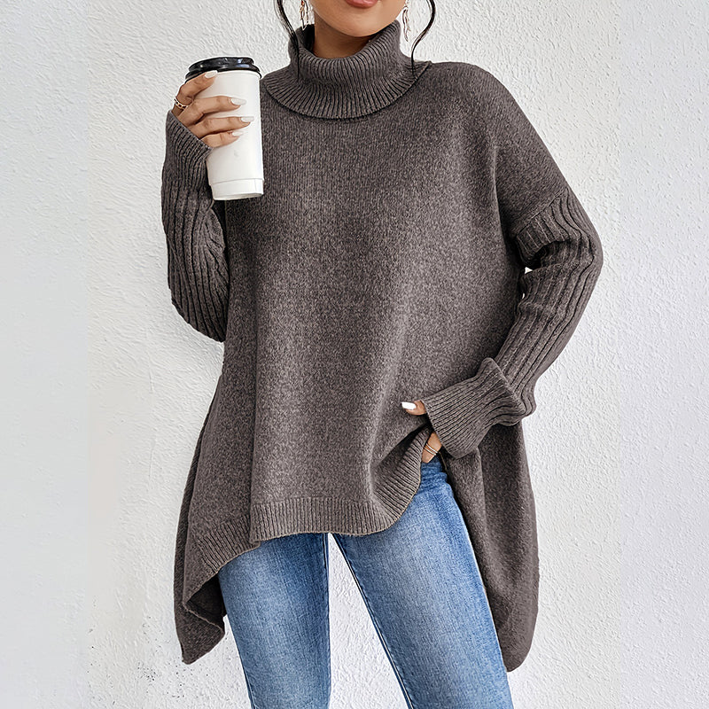 Josje | Pull col roulé uni pour femme – Pull en maille douce pour l'automne et l'hiver