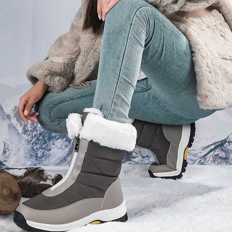 GlaciaBoots | Geïsoleerde snowboots voor dames – Warm, antislip, ritssluiting, waterdicht winterschoeisel