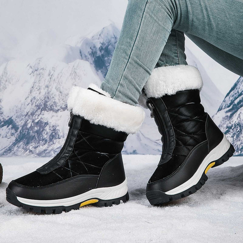 GlaciaBoots | Geïsoleerde snowboots voor dames – Warm, antislip, ritssluiting, waterdicht winterschoeisel