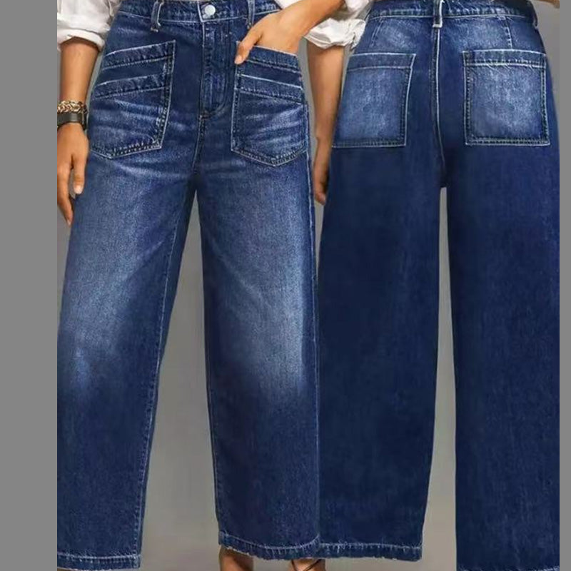 Kiva | Damesjeans met wijde pijpen – zachte, losse pasvorm, hoge taille
