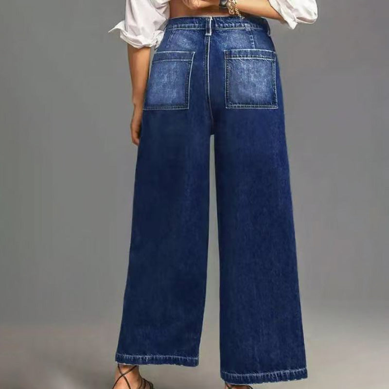 Kiva | Damesjeans met wijde pijpen – zachte, losse pasvorm, hoge taille