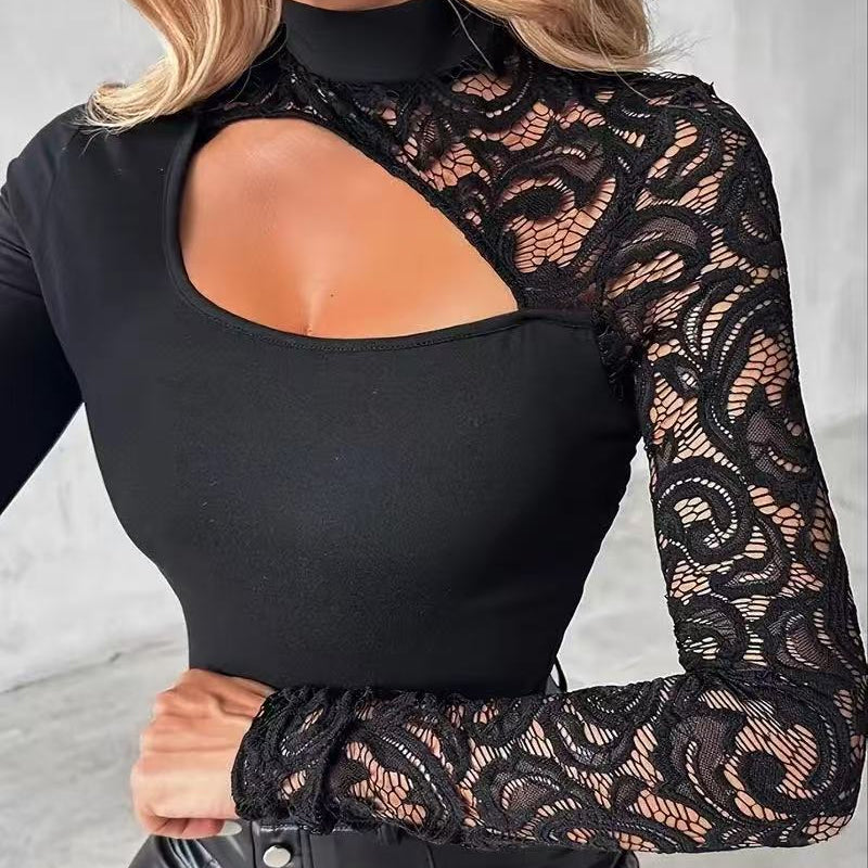 Pelora | Damestrui met kanten mouwen – Elegante, casual pullover