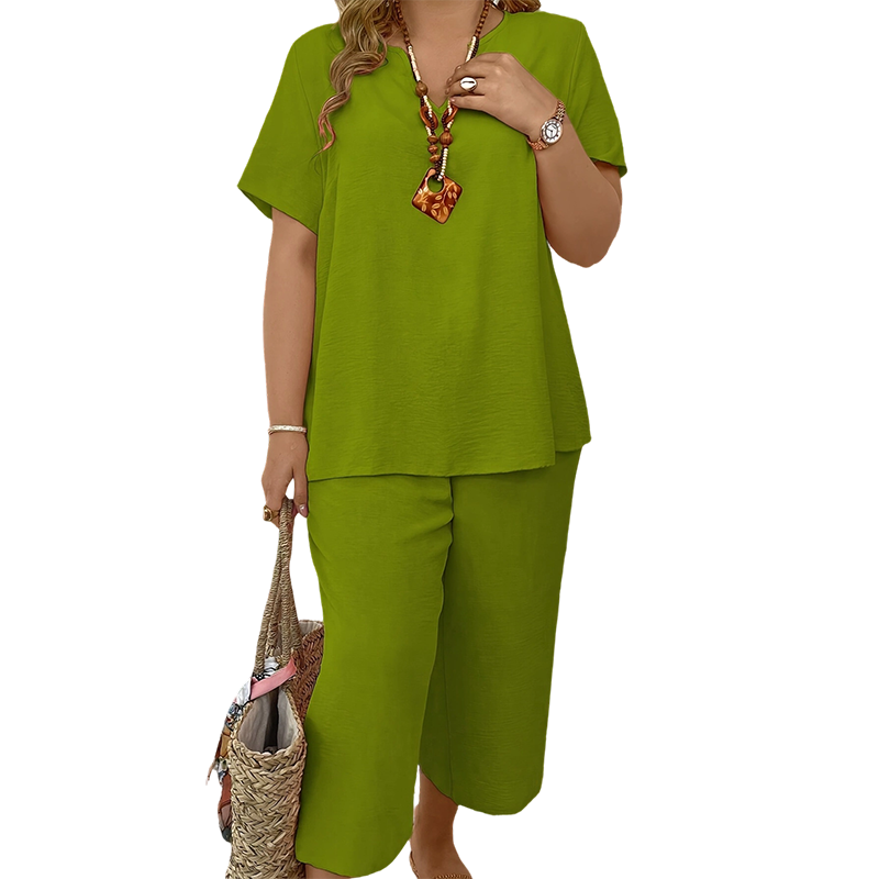 Valesith | Tweedelige set voor dames – Elegante outfit met wijde broek