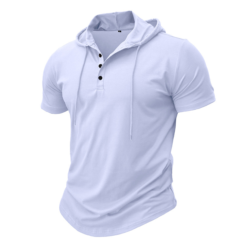 Wylan | Sportief Henley-shirt met capuchon voor heren