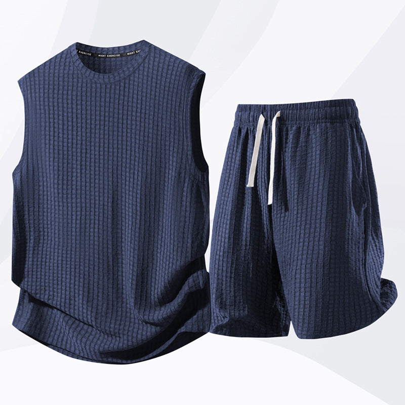 Xevzor | Tweedelige sportset voor heren: tanktop en korte broek – sportoutfit voor de sportschool