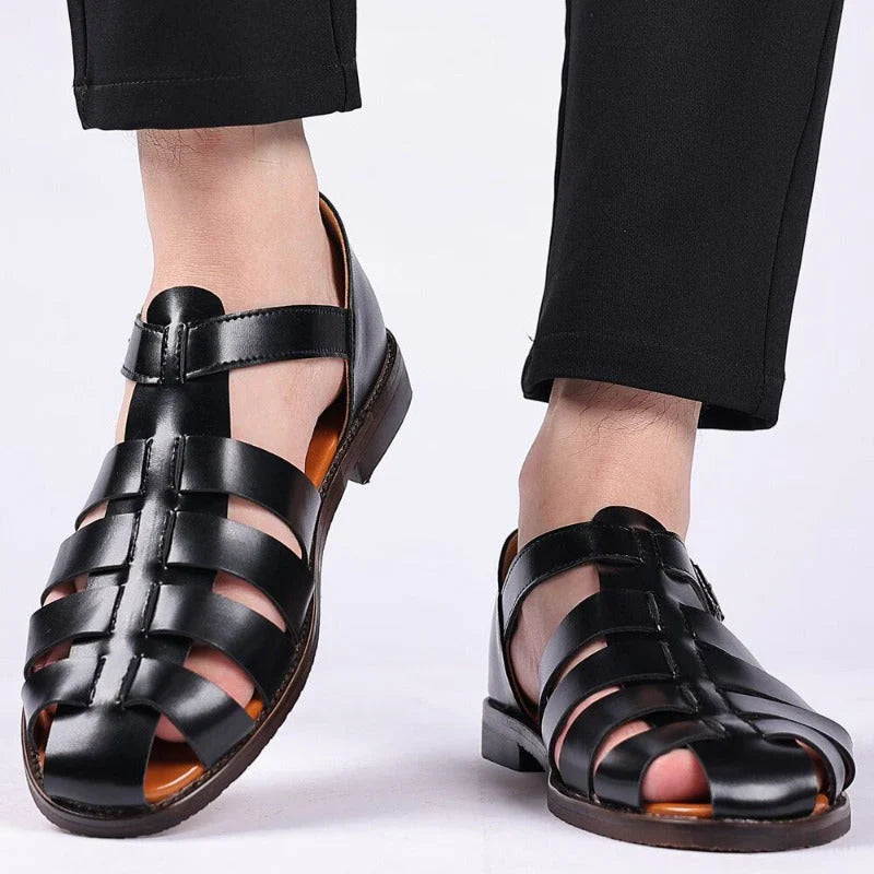 Eero | Sandales d'été en cuir tressé pour homme - Respirantes et élégantes