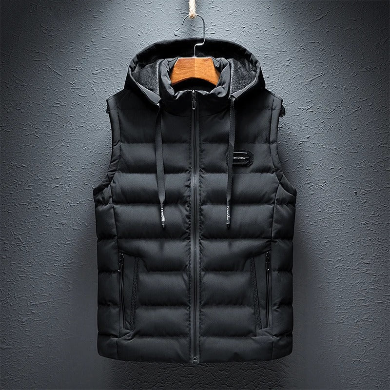 Élythar | Gilet sans manches à capuche pour hommes – Bodywarmer léger