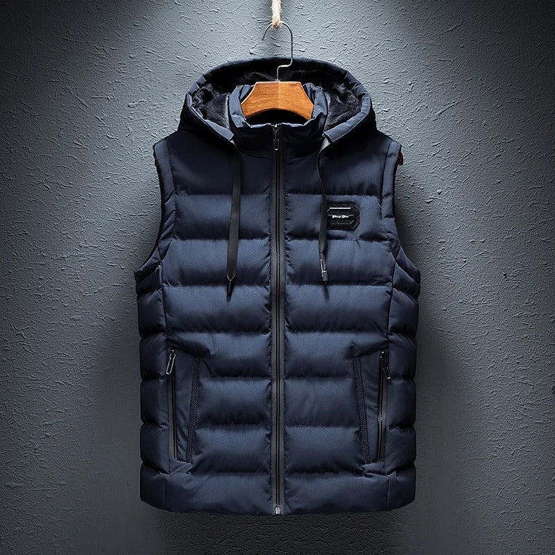 Elythar | Ärmellose Herrenweste mit Kapuze – Leichter Bodywarmer