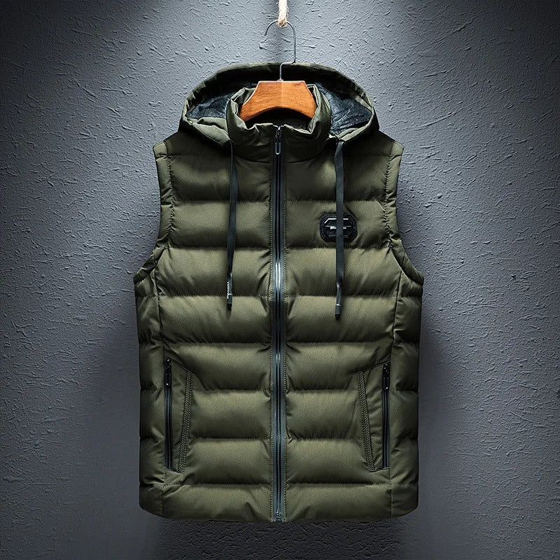 Elythar | Ärmellose Herrenweste mit Kapuze – Leichter Bodywarmer